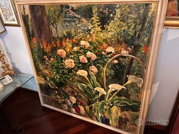 Quadro olio antico E. Pozzi 1932 100cmx100cm