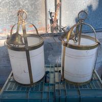 Lampadari vintage In Ottone  e veteo