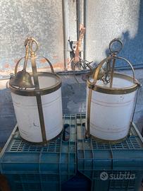 Lampadari vintage In Ottone  e veteo