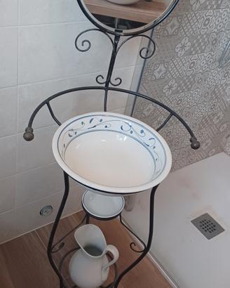 lavabo arredobagno in ferro battuto 