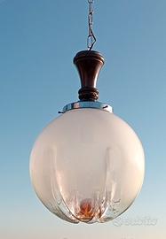 Lampadario in vetro di Murano stile Mazzega 