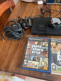PS2 slime +2 Giochi + telecamera PS2 EYE TOY