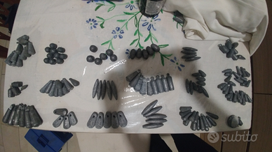 Pesetti pesca blocco 130pz.diverse gram. 6.300 kg