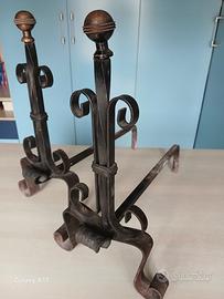 Set completo accessori caminetto ferro battuto 