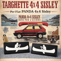 Coppia Targhette canoa Panda 4x4 Sisley dx+sx