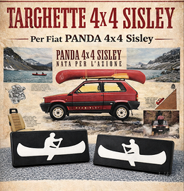 Coppia Targhette canoa Panda 4x4 Sisley dx+sx