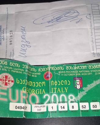 Rarità! Autografo Pippo Inzaghi + Biglietto Italia