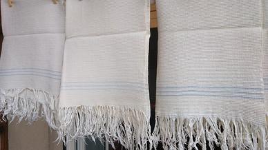 3 asciugamani della nonna anni '50 con frange