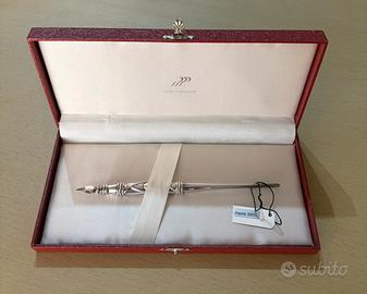 Cannuccia con pennino vintage argento