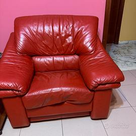 Poltrona in vera pelle