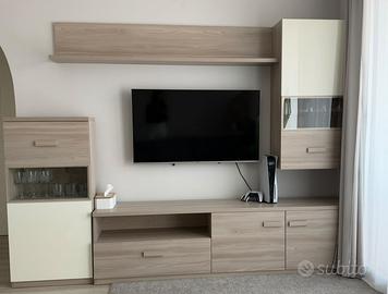 SOGGIORNO+DIVANO LETTO+SCARPIERA CON GUARDAROBA +