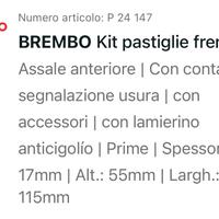 Pastiglie freno Anteriori