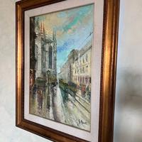 Quadro G. Monti "Vecchia Milano" Originale