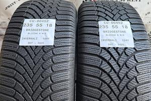 2 PNEUMATICI 235/55 R18 BRIDGESTONE INVERNALI 90%