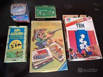 Lotto 5 Giochi da Tavolo e Carte Vintage Anni '80 