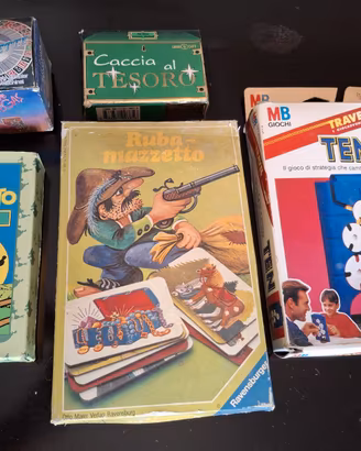 Lotto 5 Giochi da Tavolo e Carte Vintage Anni '80 