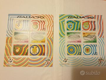 foglietti francobolli italia 90 nuovi MNH