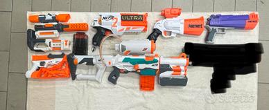 5 nerf + 2 mini caricatori e accesori