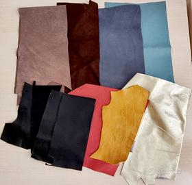 Set ritagli vera pelle misti per manualità, DIY