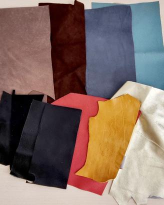 Set ritagli vera pelle misti per manualità, DIY