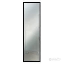 C01- SPECCHIO LUNGO  220X40 CM CON ANTE NERE