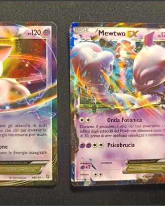 Lotto 2 carte pokemon EX Mew+Mewtwo