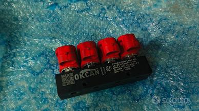 Rail Iniettori GPL/Metano OKCAN 3 Ohm - 4 Cilindri
