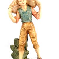 Presepe 20 cm pastore sacco in spalla CARTAPESTA