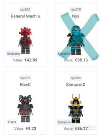 minifigure originali lego ninjago rare 