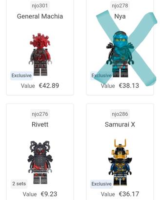 minifigure originali lego ninjago rare 