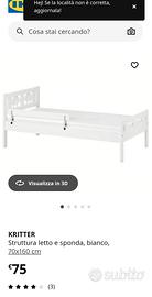 LETTO KRITTER + MATERASSO NUOVO