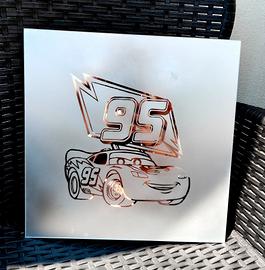 Specchio Satinato Cars - Saetta McQueen 95 (30x30)