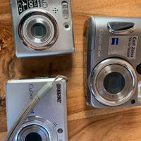 3 macchine fotografiche compatte (NON FUNZIONANTI)