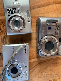 3 macchine fotografiche compatte (NON FUNZIONANTI)