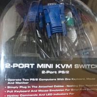 mini KVM switch 2 porte PS/2