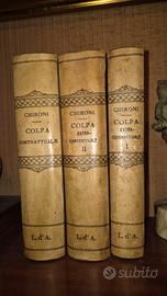 G.P. Chironi La Colpa 3 volumi diritto antico