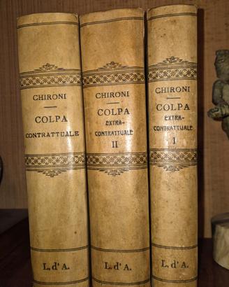 G.P. Chironi La Colpa 3 volumi diritto antico