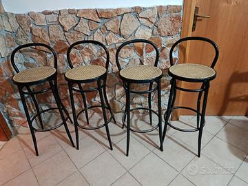 Set 4 Sgabelli Design tipo Thonet - Seduta in Pag