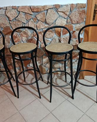 Set 4 Sgabelli Design tipo Thonet - Seduta in Pag