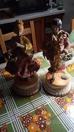 Coppia Maschio Femmina porcellana capodimonte