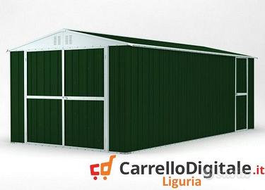 Box garage auto in Acciaio 327x611 verde scuro