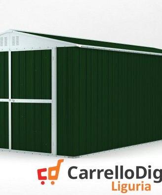 Box garage auto in Acciaio 327x611 verde scuro