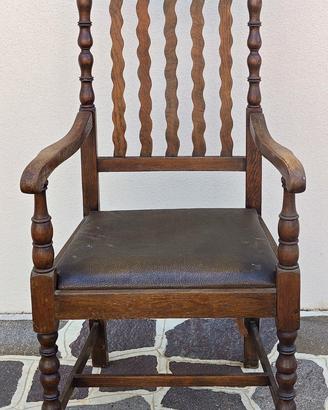 Sedia da scrivania stile inglese primi '900