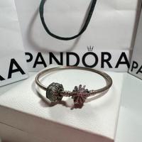 Bracciale Pandora con chiusura fiocco pavé