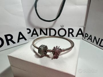 Bracciale Pandora con chiusura fiocco pavé