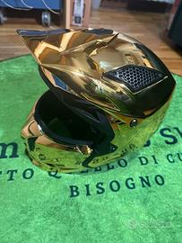 Casco moto MTHELMET   (L)  street fighter   oro