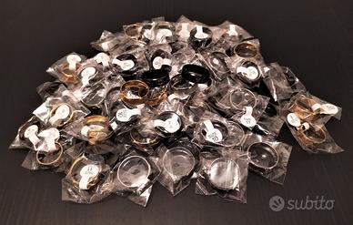 50 Anelli Incisi Acciaio Inox Logo BATMAN SUPERMAN