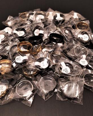 50 Anelli Incisi Acciaio Inox Logo BATMAN SUPERMAN