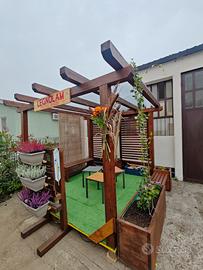 gazebo con allestimento completo. 