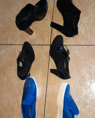 Set 3 paia di scarpe donna num 35/36/37 